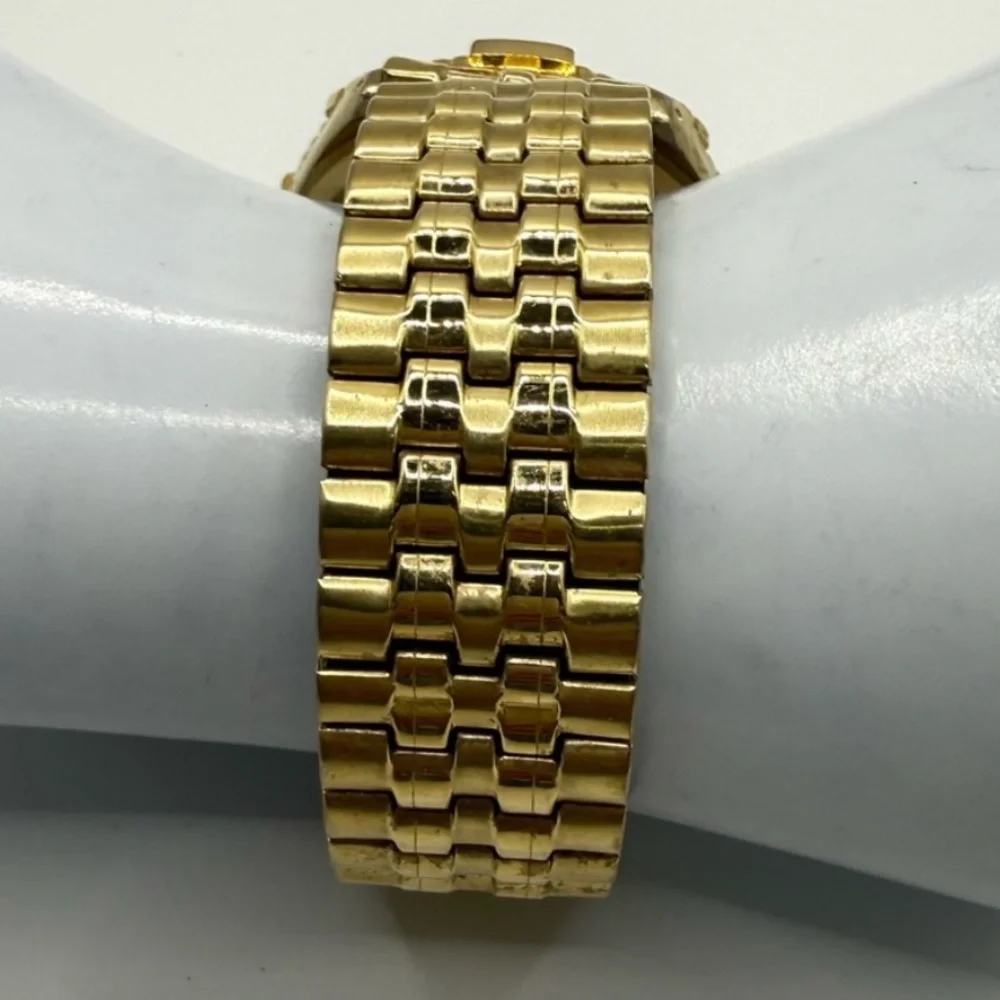 Benrus Men’s Gold-Tone Black Dial Date Watch
